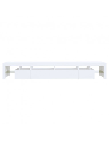 Mobile Porta TV con Luci LED Bianco 260x36,5x40 cm