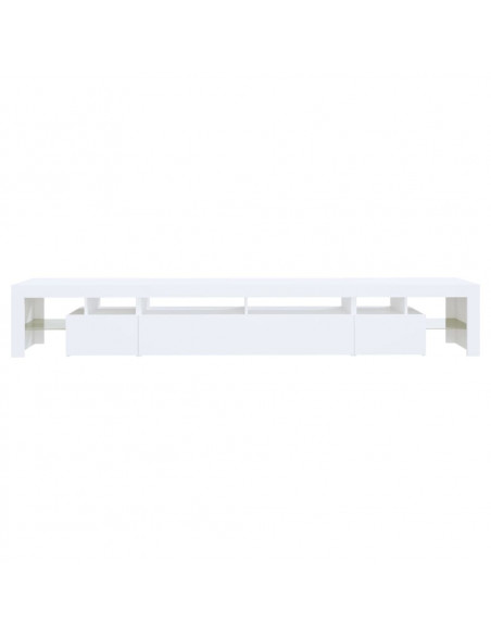 Mobile Porta TV con Luci LED Bianco 260x36,5x40 cm