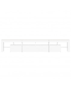 Mobile Porta TV con Luci LED Bianco 230x36,5x40 cm 2