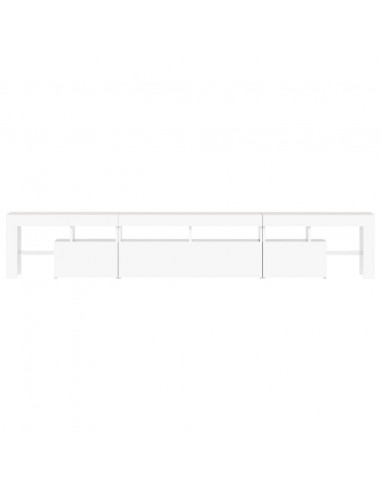 Mobile Porta TV con Luci LED Bianco 230x36,5x40 cm