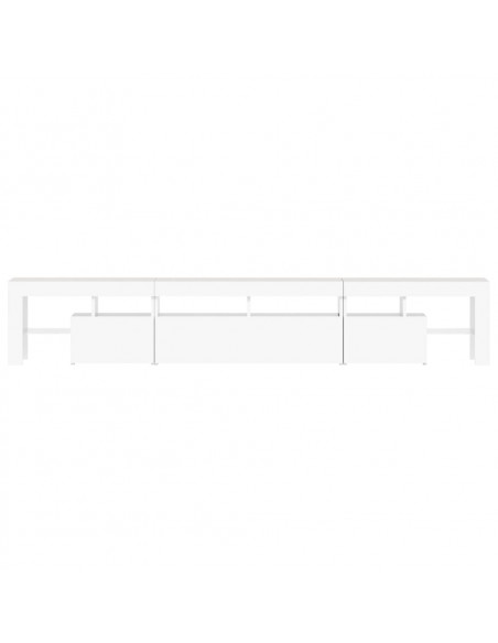Mobile Porta TV con Luci LED Bianco 230x36,5x40 cm