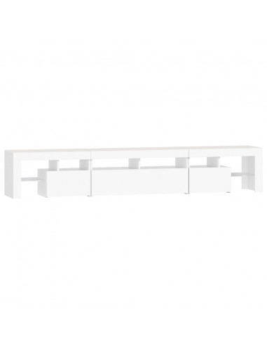 Mobile Porta TV con Luci LED Bianco 230x36,5x40 cm