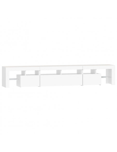 Mobile Porta TV con Luci LED Bianco 230x36,5x40 cm