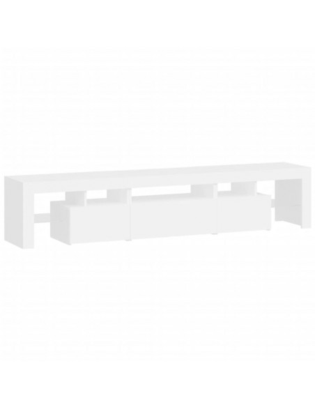 Mobile Porta TV con Luci LED Bianco 200x36,5x40 cm