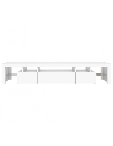 Mobile Porta TV con Luci LED Bianco 215x36,5x40 cm