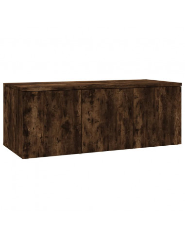 Mobile Porta TV Rovere Fumo 80x34x30 cm in Legno Multistrato