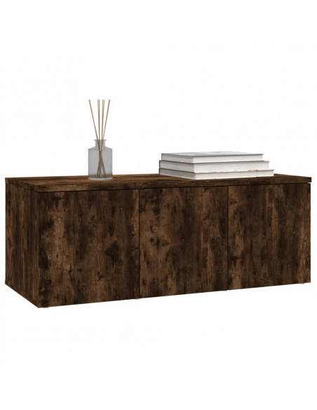 Mobile Porta TV Rovere Fumo 80x34x30 cm in Legno Multistrato