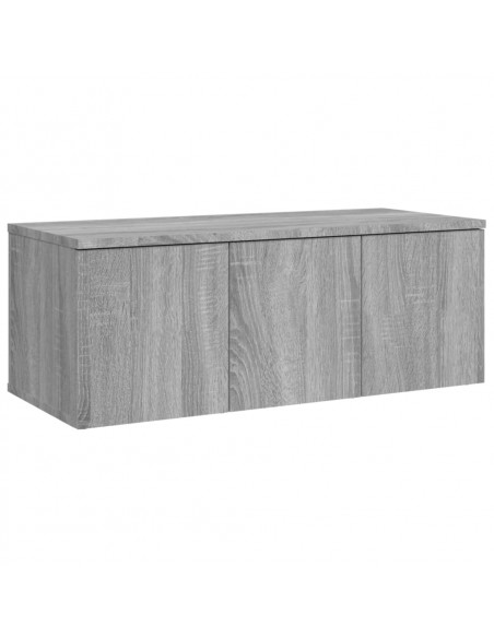 Mobile Porta TV Grigio Sonoma 80x34x30 cm in Legno Multistrato