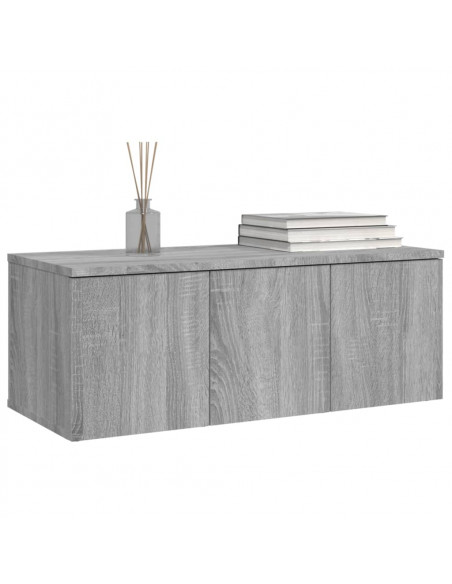 Mobile Porta TV Grigio Sonoma 80x34x30 cm in Legno Multistrato
