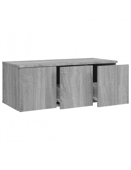 Mobile Porta TV Grigio Sonoma 80x34x30 cm in Legno Multistrato
