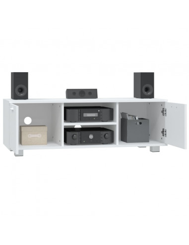 Mobile Porta TV Bianco 120x40,5x35 cm in Legno Multistrato