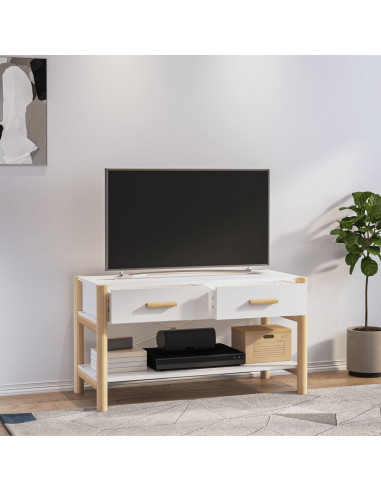 Mobile Porta TV Bianco 82x38x45 cm in Legno Multistrato