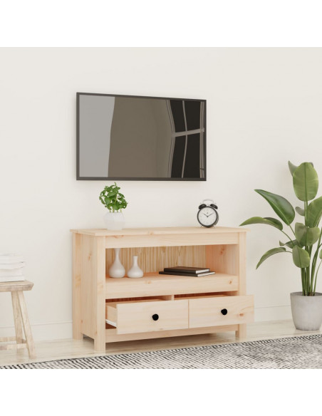 Mobile Porta TV 79x35x52 cm in Legno Massello di Pino