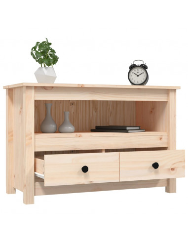 Mobile Porta TV 79x35x52 cm in Legno Massello di Pino