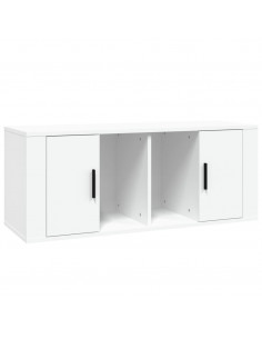 Mobile Porta TV Bianco 100x35x40 cm in Legno Multistrato 2