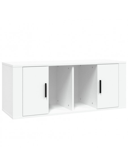 Mobile Porta TV Bianco 100x35x40 cm in Legno Multistrato