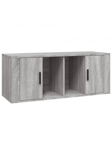 Mobile TV Grigio Sonoma 100x35x40 cm in Legno Multistrato