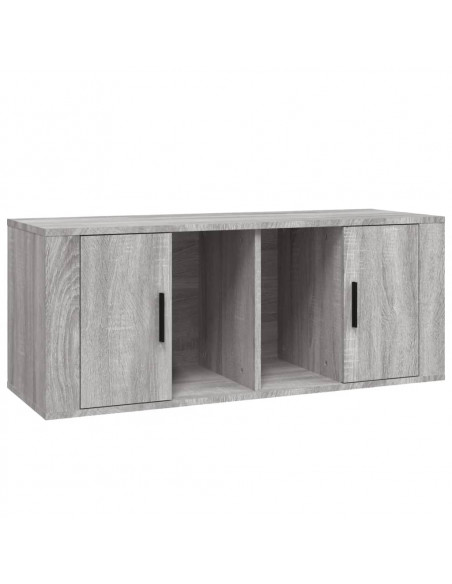 Mobile TV Grigio Sonoma 100x35x40 cm in Legno Multistrato