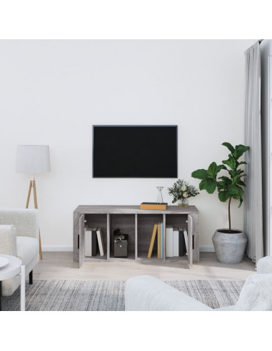 Mobile TV Grigio Sonoma 100x35x40 cm in Legno Multistrato