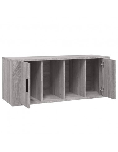 Mobile TV Grigio Sonoma 100x35x40 cm in Legno Multistrato