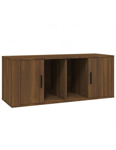Mobile TV Rovere Marrone 100x35x40 cm in Legno Multistrato