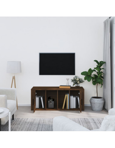 Mobile TV Rovere Marrone 100x35x40 cm in Legno Multistrato