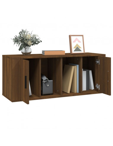 Mobile TV Rovere Marrone 100x35x40 cm in Legno Multistrato