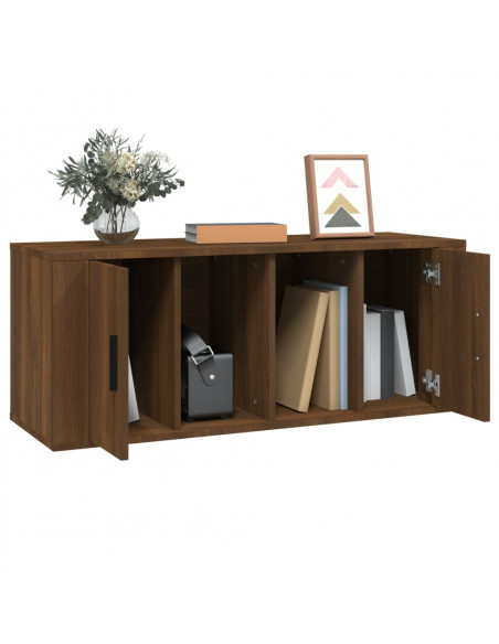 Mobile TV Rovere Marrone 100x35x40 cm in Legno Multistrato