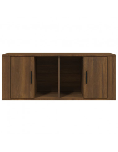 Mobile TV Rovere Marrone 100x35x40 cm in Legno Multistrato