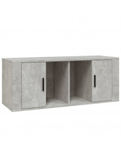 Mobile per TV Grigio Cemento 100x35x40 cm Legno Multistrato 2