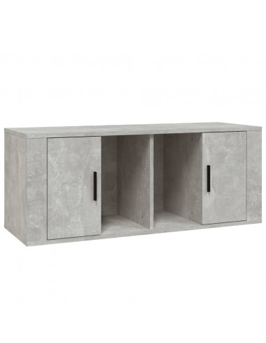 Mobile per TV Grigio Cemento 100x35x40 cm Legno Multistrato