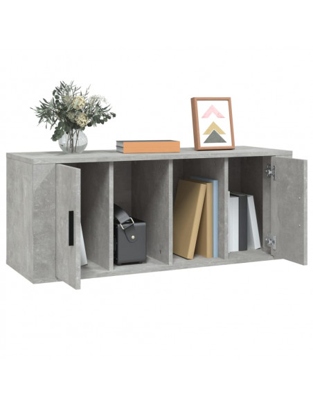 Mobile per TV Grigio Cemento 100x35x40 cm Legno Multistrato