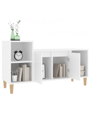 Mobile Porta TV Bianco 100x35x55 cm in Legno Multistrato