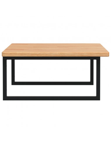 Ripiano a Parete per Lavabo in Acciaio e Massello di Rovere