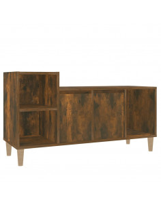 Mobile TV Rovere Fumo 100x35x55 cm in Legno Multistrato 2