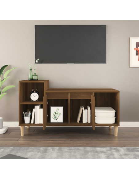 Mobile TV Rovere Marrone 100x35x55 cm in Legno Multistrato