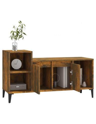 Mobile TV Rovere Fumo 100x35x55 cm in Legno Multistrato