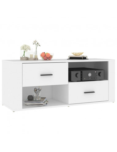 Mobile Porta TV Bianco 100x35x40 cm in Legno Multistrato