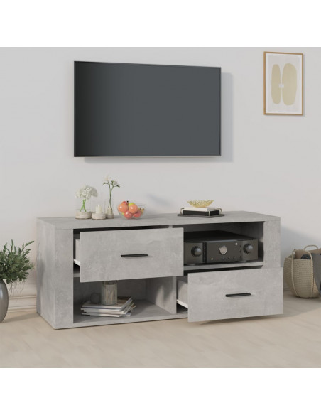 Mobile per TV Grigio Cemento 100x35x40 cm Legno Multistrato