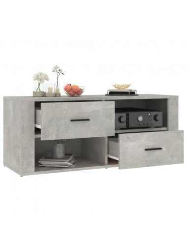 Mobile per TV Grigio Cemento 100x35x40 cm Legno Multistrato