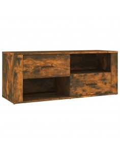 Mobile TV Rovere Fumo 100x35x40 cm in Legno Multistrato 2