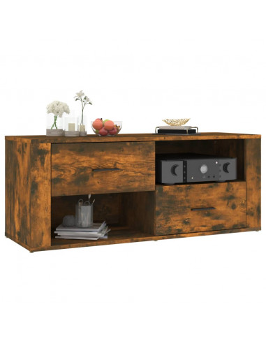 Mobile TV Rovere Fumo 100x35x40 cm in Legno Multistrato