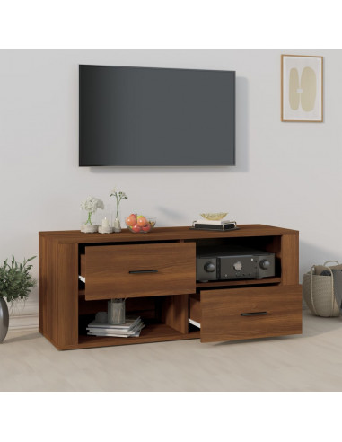 Mobile TV Rovere Marrone 100x35x40 cm in Legno Multistrato