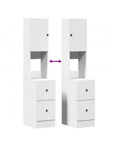 Mobile da Cucina Bianco 35x50x180 cm in Truciolato