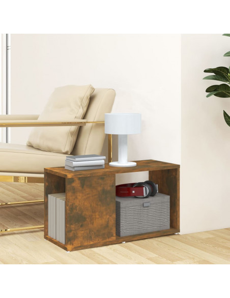 Mobile Porta TV Rovere Fumo 60x24x32 cm in Legno Multistrato