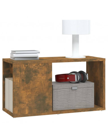 Mobile Porta TV Rovere Fumo 60x24x32 cm in Legno Multistrato