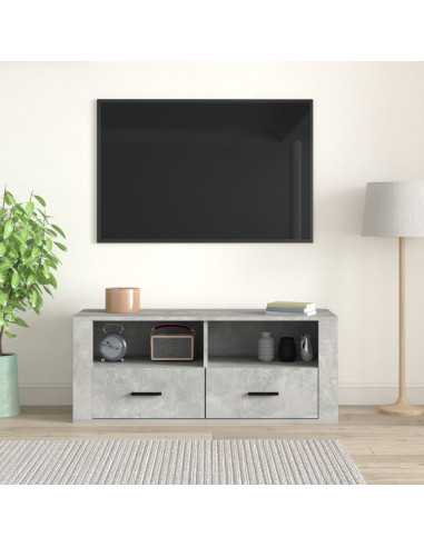 Mobile per TV Grigio Cemento 100x35x40 cm Legno Multistrato