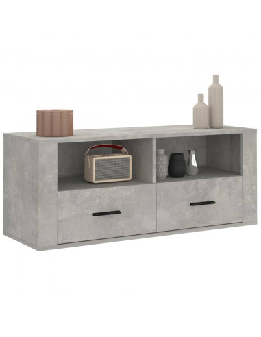 Mobile per TV Grigio Cemento 100x35x40 cm Legno Multistrato