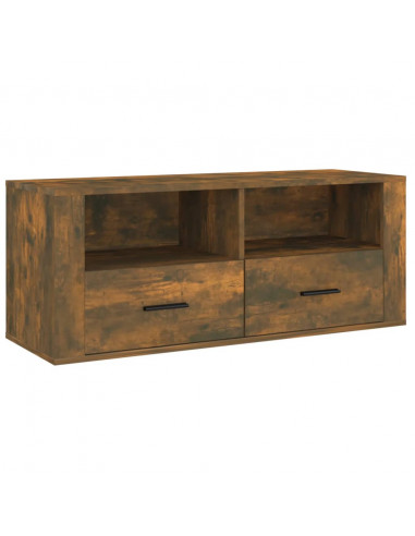 Mobile TV Rovere Fumo 100x35x40 cm in Legno Multistrato