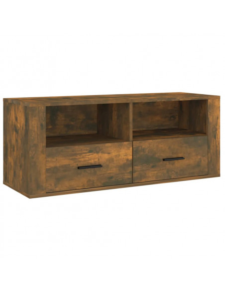 Mobile TV Rovere Fumo 100x35x40 cm in Legno Multistrato